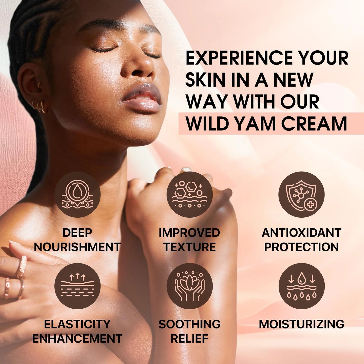 Wild Yam Cream for Hormone Balance Deep Moisturizing 2 OZ Hormone Support