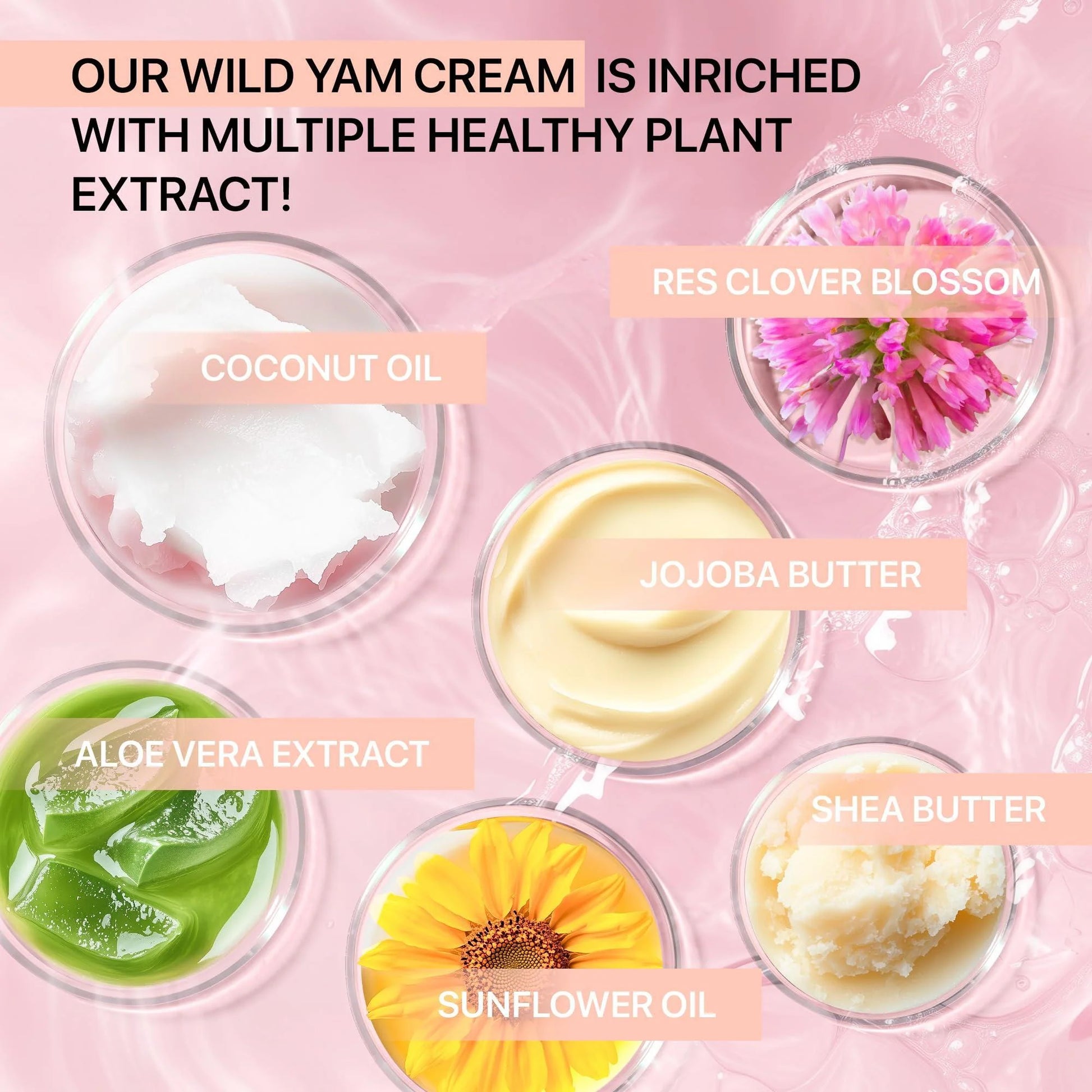 Wild Yam Cream for Hormone Balance Deep Moisturizing 2 OZ Hormone Support