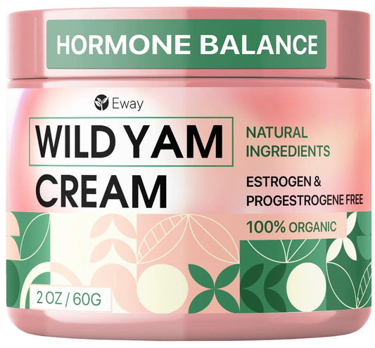 Wild Yam Cream for Hormone Balance Deep Moisturizing 2 OZ Hormone Support